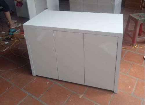 Tủ bể cá mdf màu trắng